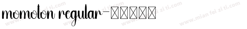 momoton regular字体转换